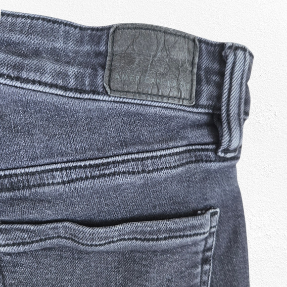 American Eagle Washed Black High Rise Jeggings Super Stretch Skinny Jeans Size 2 - Picture 8 of 9